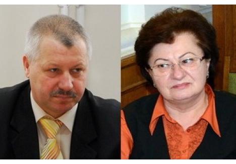 Viorel Mititean şi Maria Oniţa, foşti directori ai Colegiilor Emanuil Gojdu, respectiv Mihai Eminescu